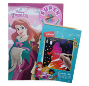 Disney Kerst Super Sticker & Color Kleurboek "Princess" + Disney's Princess kerst Krasblok 15 vel
