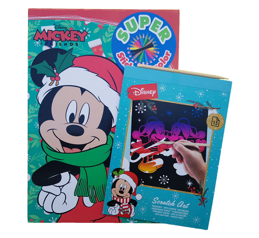 Disney Kerst Super Sticker & Color Kleurboek "Mickey"