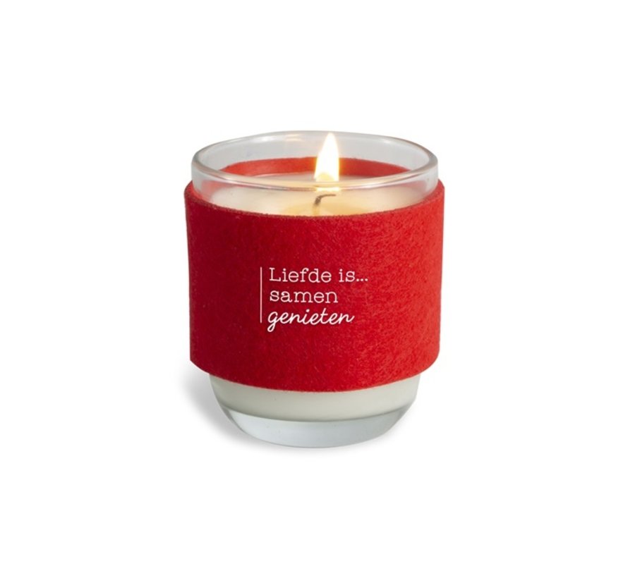 Cosy Candle "Liefde is"