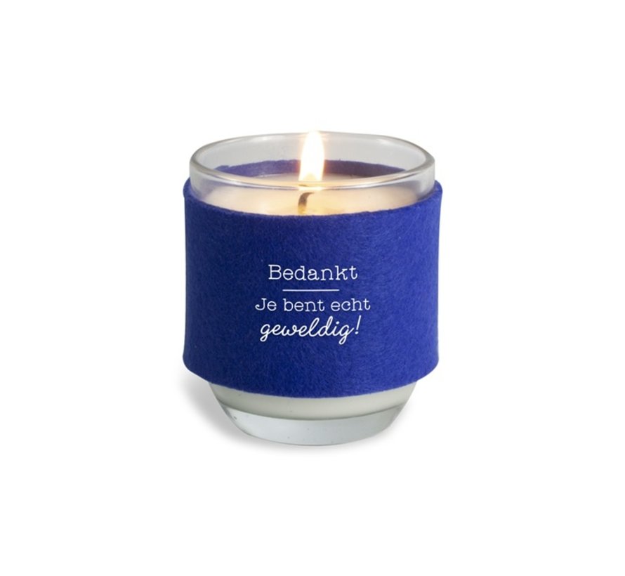Cosy Candle "Bedankt"