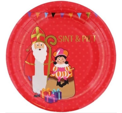 Joni's Winkel Borden Sinterklaas 18 cm 8 stuks