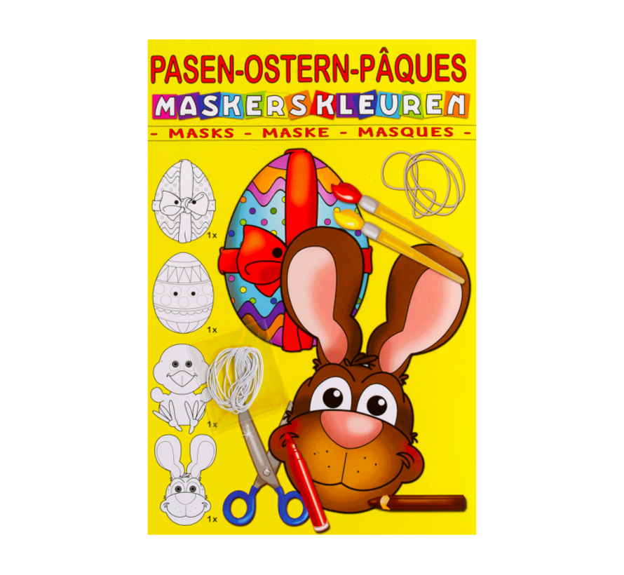 Pasen Maskers maken 4 stuks