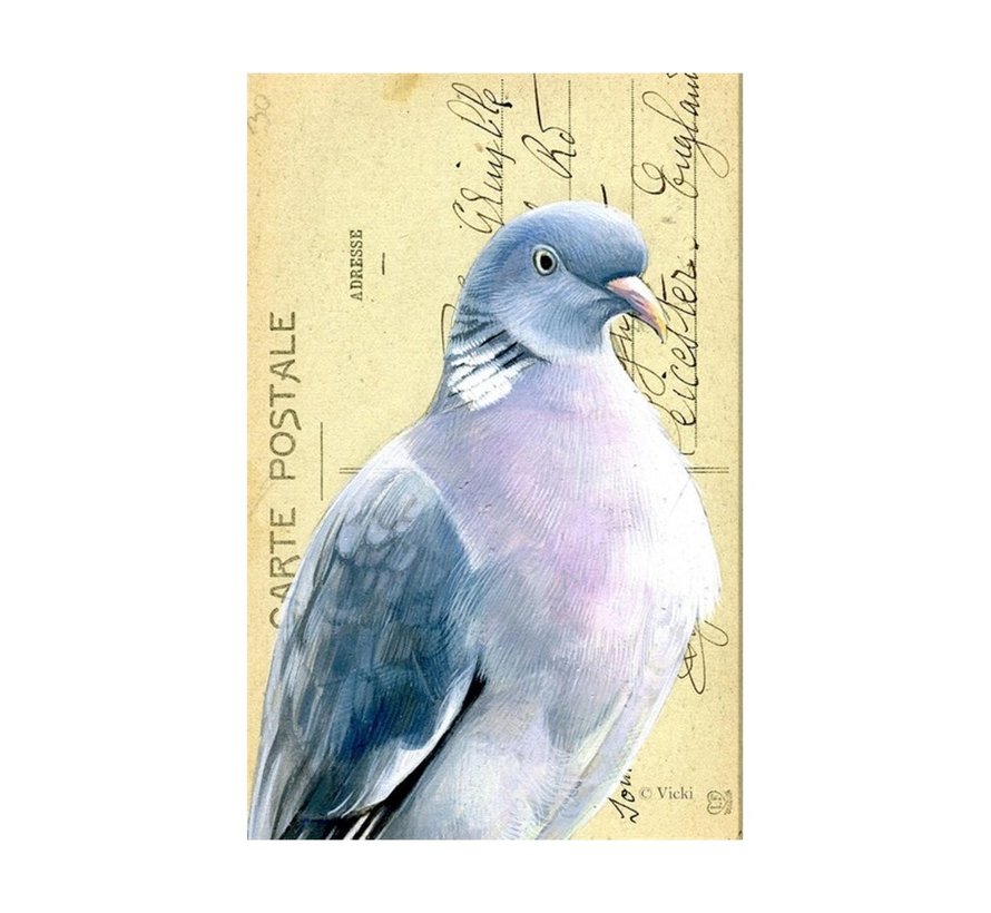 Luxe Kaart met envelop "Duif" 11,5x17,5cm