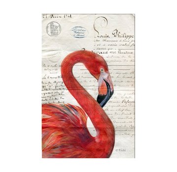 Meander Luxe Kaart met envelop "Flamingo" 11,5x17,5cm