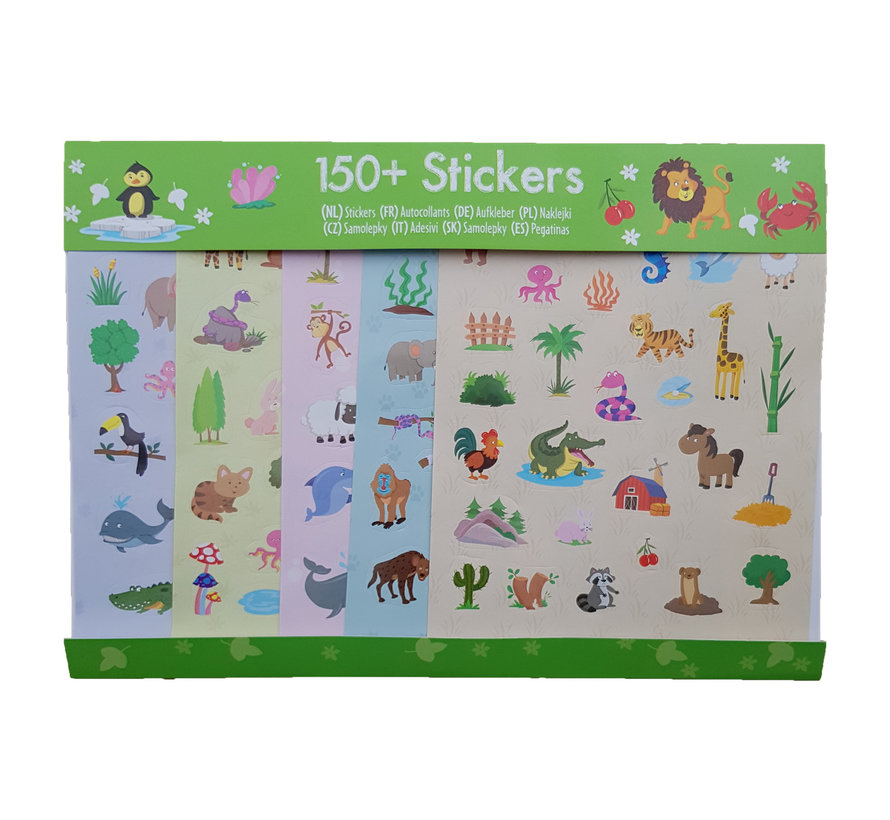 Jungle dieren Stickers  +/- 150 stuks