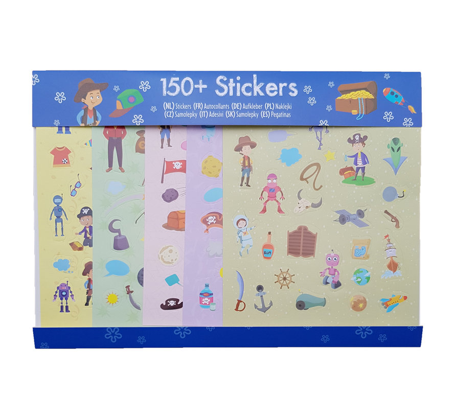 Jongens Stickers  +/- 150 stuks