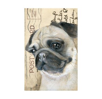 Meander Luxe Kaart met envelop "Hond - Mops" 11,5x17,5cm