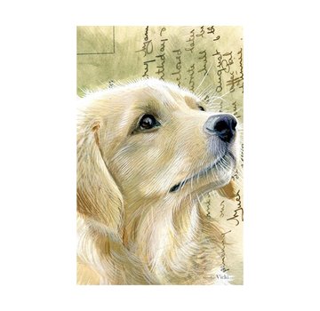 Meander Luxe Kaart met envelop "Hond - Golden Retriever" 11,5x17,5cm