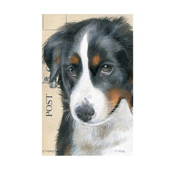 Meander Luxe Kaart met envelop "Hond - Berner Sennen" 11,5x17,5cm