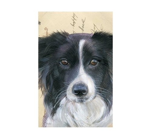 Meander Luxe Kaart met envelop "Hond - Border Collie" 11,5x17,5cm