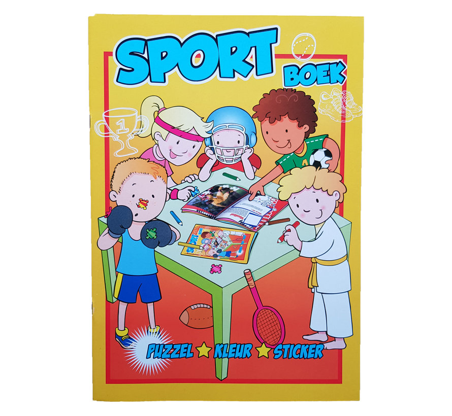 Sport sticker- , kleur- & doeboek 16 pagina's