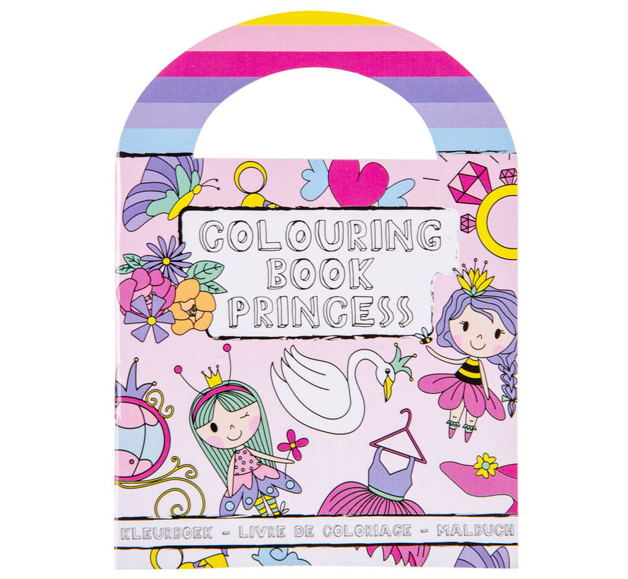 Uitdeelcadeautje Kleurboekje met Stickers Prinses 13 x 9,5 cm 8 stuks