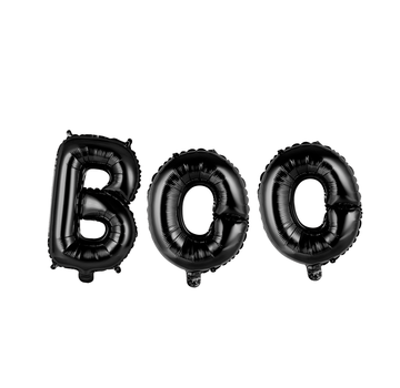 GN Ballonnen set Zwart "Boo"  +/- 40 cm