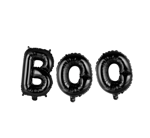 GN Ballonnen set Zwart "Boo"  +/- 40 cm