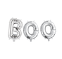 Ballonnen set Zilver "Boo"  +/- 40 cm