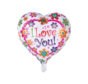 Folieballon "Love you Flowers" 45x45 cm