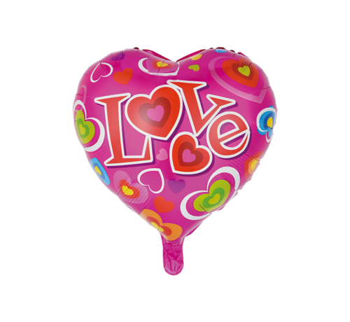 GN Folieballon "Love Pink" 45x45 cm