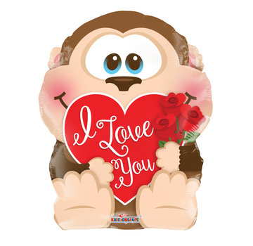 Conver USA Folieballon "Monkey In Love" 45x45 cm