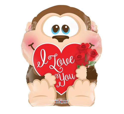 Conver USA Folieballon "Monkey In Love" 45x45 cm