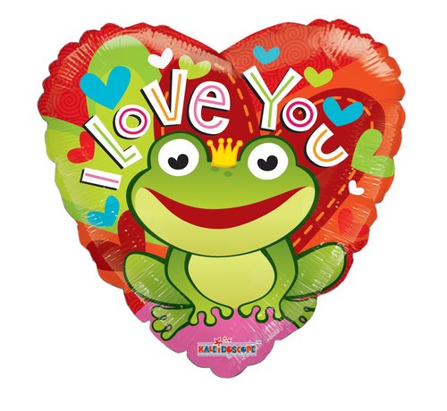 Conver USA Folieballon "I Love You Frog" 45x45 cm
