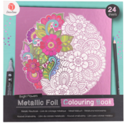 Decotime Metallic foil kleurboek "Bright Flowers"