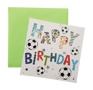 Schudkaart Wenskaart Happy Birthday Soccer
