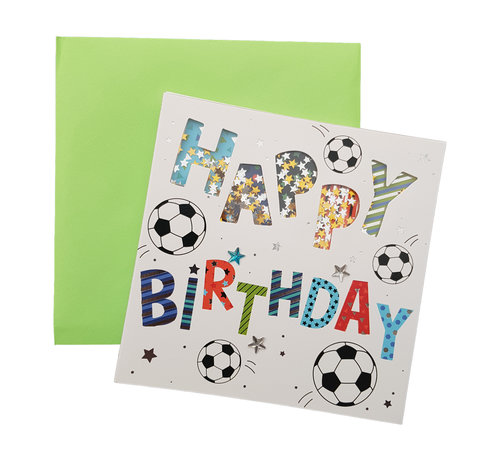Schudkaart Wenskaart Happy Birthday Soccer