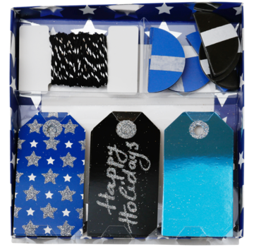 Joni's Winkel Kerst cadeaulabels "Blauw"