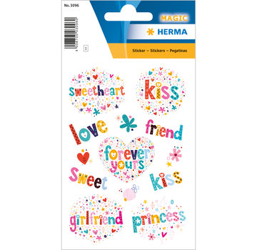 Herma Glitter stickers "Greetings"