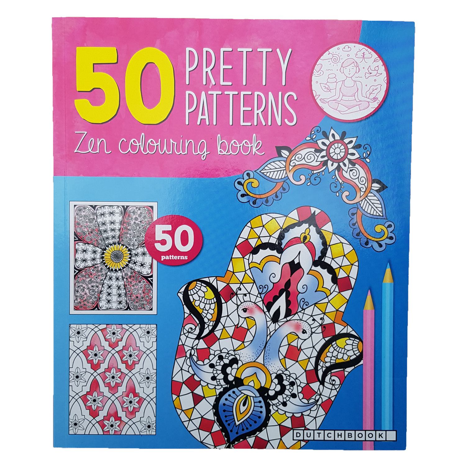Uitbreiding Prik Zwerver Zen kleurboek 50 kleurplaten "Pretty Patterns" - Voor al uw feestartikelen