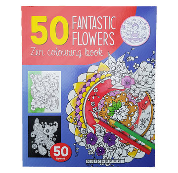 Dutchbook Zen kleurboek 50 kleurplaten "Fantastic Flowers"