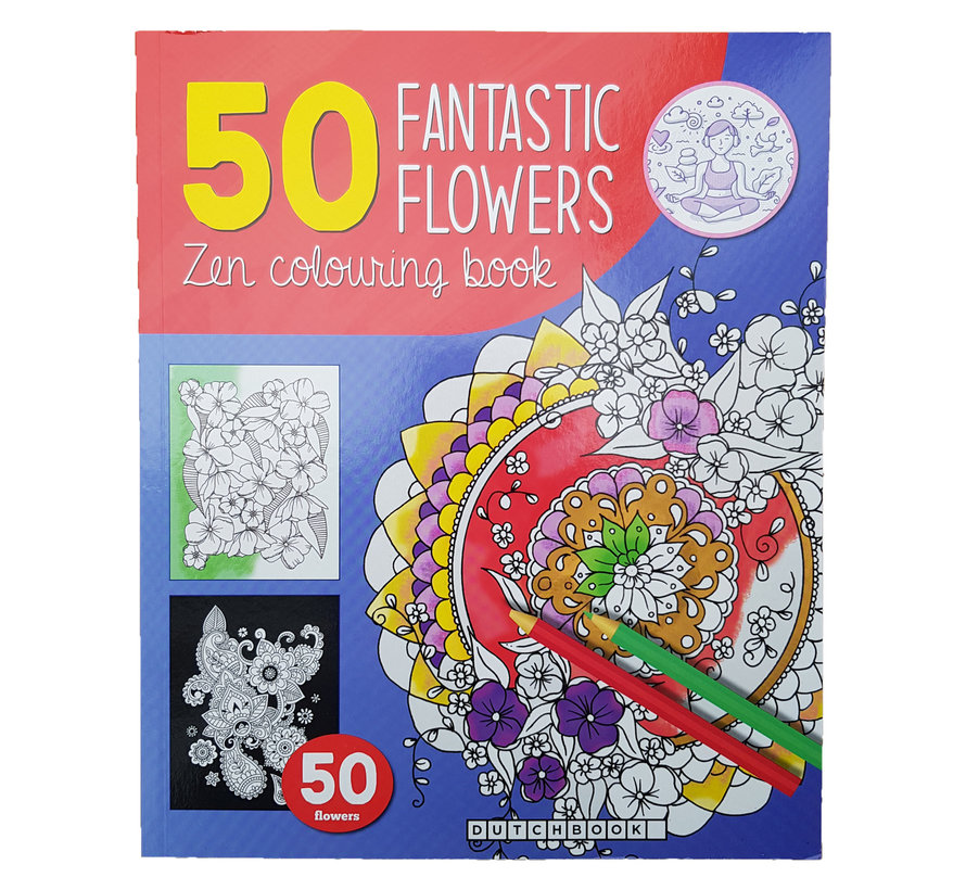 Zen kleurboek 50 kleurplaten "Fantastic Flowers"