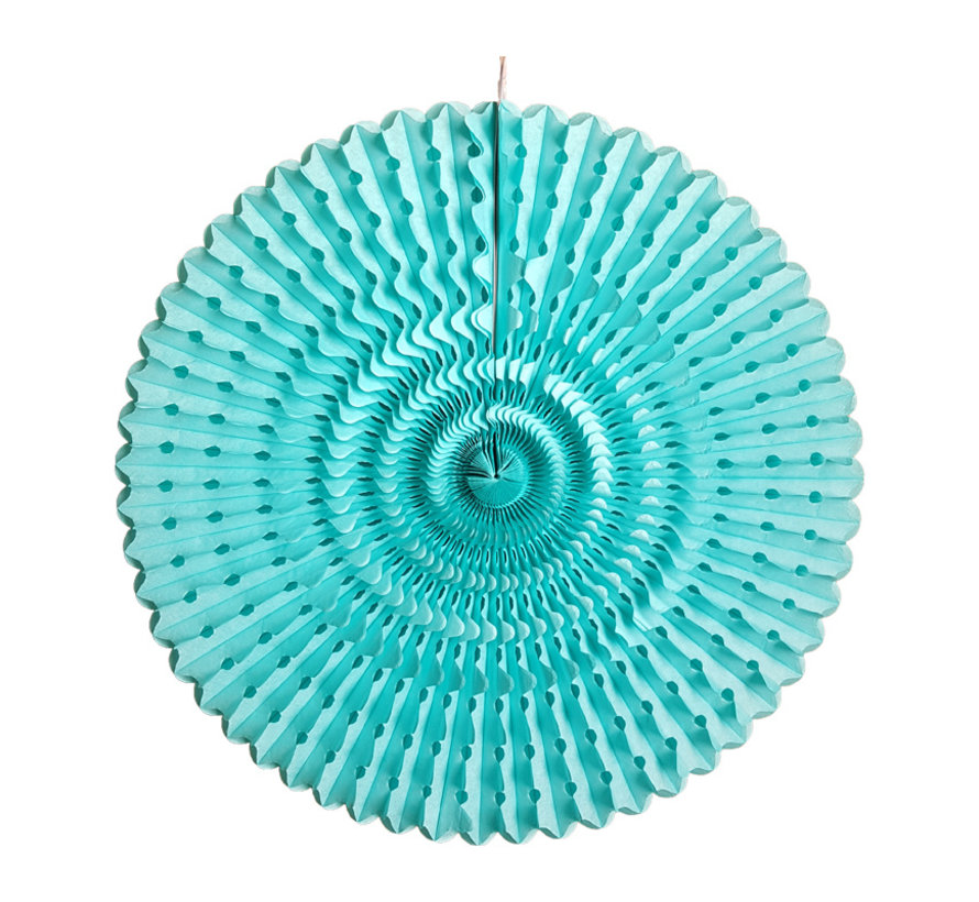 Honeycomb waaier Licht Blauw 50 cm