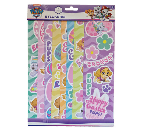 Joni's Winkel Paas stickervellen 8 stuks "Paw patrol Roze"