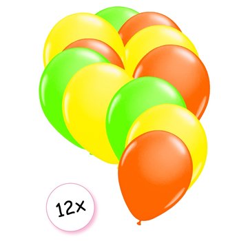 Joni's Glow-Shop Ballonnen Neon Groen, Neon Geel & Neon Oranje 12 stuks 25 cm