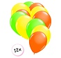 Ballonnen Neon Groen, Neon Geel & Neon Oranje 12 stuks 25 cm