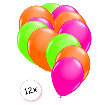 Joni's Glow-Shop Ballonnen Neon Groen, Neon Oranje & Neon Roze 12 stuks 25 cm