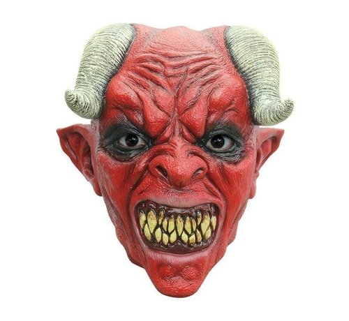 Ghoulish productions Masker Demon voor volwassenen + Fake Bloed