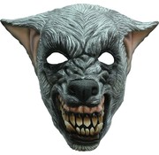 Ghoulish productions Masker Wolf Silver voor volwassenen + Fake bloed