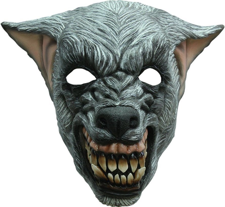 Masker Wolf Silver voor volwassenen + Fake bloed