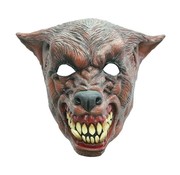 Ghoulish productions Masker Brown Wolf voor volwassenen + Fake bloed