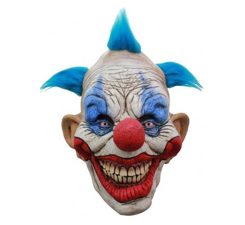 Ghoulish productions Masker Dammy the Clown voor volwassenen + Fake bloed