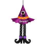 Carnival Toys Hangdecoratie Heksenhoed Paars 75 cm