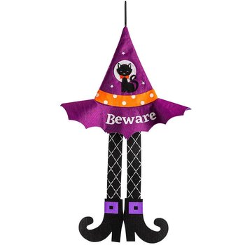 Carnival Toys Hangdecoratie Heksenhoed Paars 75 cm