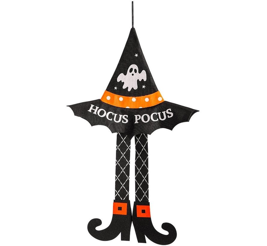 Hangdecoratie Heksenhoed Zwart75 cm