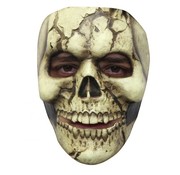 Ghoulish productions Masker Cracked Skull voor volwassenen + Fake bloed