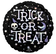 Anagram Standard Shape Iridescent Folieballon Trick Or Treat 45 x 45 cm