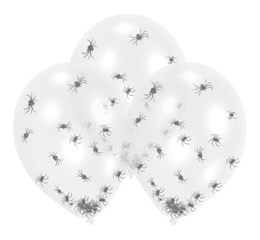 Ballonnen Spinnen 6 stuks 27cm