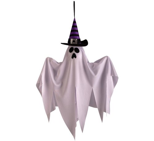 Carnival Toys Hangdecoratie Spook 60 Cm Textiel Wit/paars