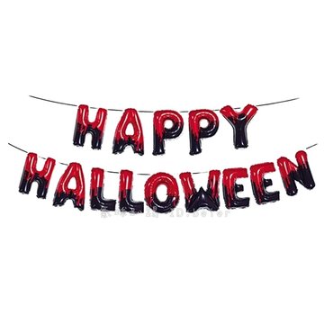 Folieballonen Happy halloween "Rood/Zwart" 40 cm